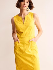 Boden Yellow Helena Chino Short Dress - Image 1 of 5