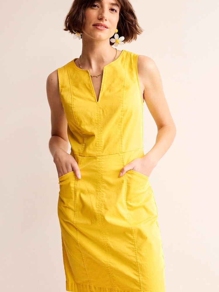 Boden Yellow Helena Chino Short Dress - Image 1 of 5