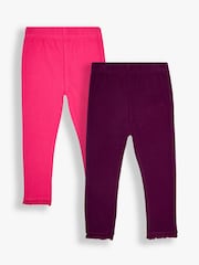 JoJo Maman Bébé Gerippte Leggings im 2er-Pack - Bild 1 von 7