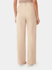 Forever New Cream Emmie Straight Leg Trousers with a Touch of Linen - Image 4 of 5