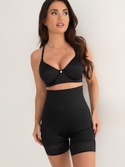Pour Moi Black Effortless Tummy Control Thigh Slimmer Shapewear - Image 1 of 4