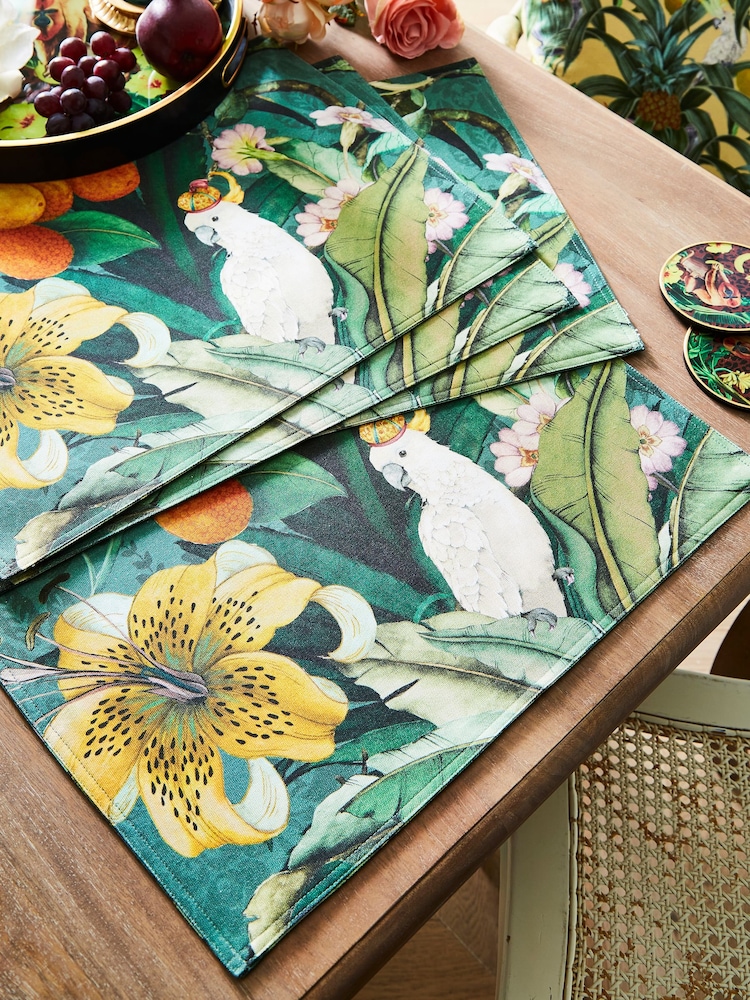 Joe Browns Green Totally Tropical Placemats 4 Pack - Image 1 of 2