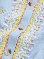 White Stuff Blue Tulip Jersey Sleeveless Shirt - Image 7 of 7