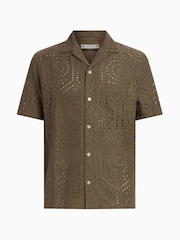AllSaints Green Pueblo Short Sleeve Shirt - Image 7 of 7