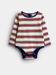 JoJo Maman Bébé Navy Blue Race Car Embroidered Dungaree & Bodysuit Set - Image 2 of 6