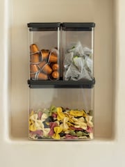 Brabantia Dark Grey Stackable Canisters 2 x 1.6L And 1 x 3.5L - Image 1 of 6