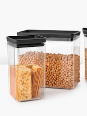 Brabantia Dark Grey Stackable Canisters 2 x 1.6L And 1 x 3.5L - Image 4 of 6