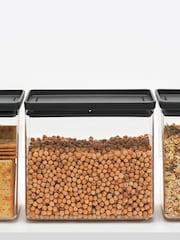 Brabantia Dark Grey Stackable Canisters 2 x 1.6L And 1 x 3.5L - Image 5 of 6