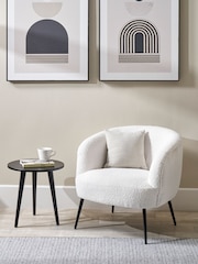 Pacific Black Siena Bouclé Tub Chair With Black Legs - Image 1 of 6