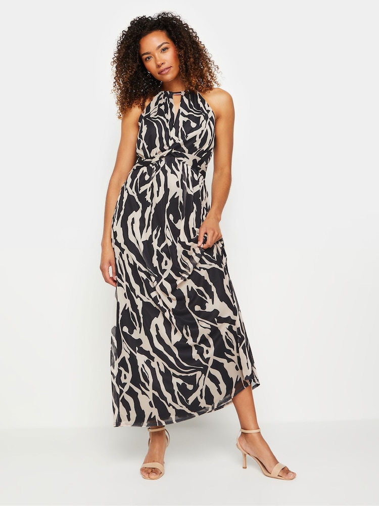 M&Co Brown Mesh Halterneck Dress - Image 2 of 6