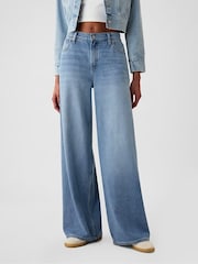 Azul claro - Vaqueros baggy de tiro medio con diseño ultrasuave de Gap - Imagen 1 de 7