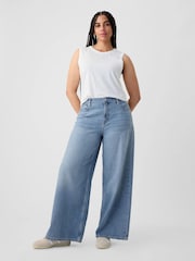 Azul claro - Vaqueros baggy de tiro medio con diseño ultrasuave de Gap - Imagen 3 de 7