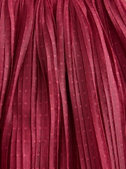 Burgundy Long Sleeve Mesh Dress (3mths-7yrs) - Image 7 of 8