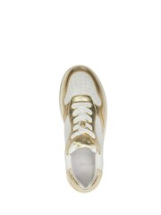 Dune London Gold Edgerton Mix Material Flexible Sneakers - Image 6 of 6