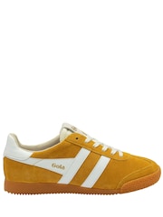 Gola Yellow Ladies Elan Suede Lace-Up Trainers - Image 1 of 1