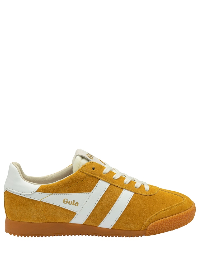 Gola Yellow Ladies Elan Suede Lace-Up Trainers - Image 1 of 1