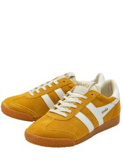 Gola Yellow Ladies Elan Suede Lace-Up Trainers - Image 2 of 4