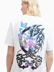 All Saints White Freed Short Sleeve Crew T-Shirt - Image 2 of 8