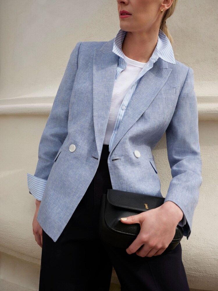 Hobbs Blue Simone Crop Trousers - Image 2 of 7