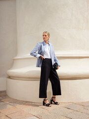 Hobbs Blue Simone Crop Trousers - Image 3 of 7
