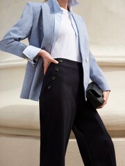 Hobbs Blue Simone Crop Trousers - Image 4 of 7