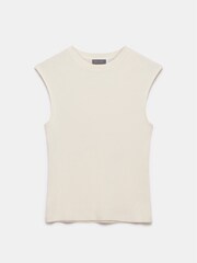 Mint Velvet White Cream Sleeveless Top - Image 3 of 4