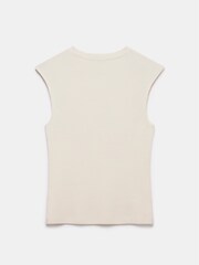 Mint Velvet White Cream Sleeveless Top - Image 4 of 4