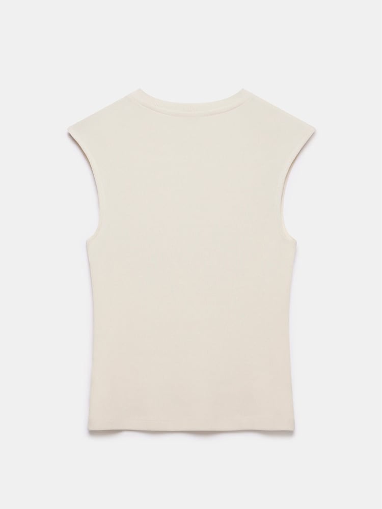 Mint Velvet White Cream Sleeveless Top - Image 4 of 4