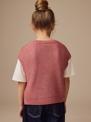Pink Knitted Tank (3-16yrs) - Image 2 of 7