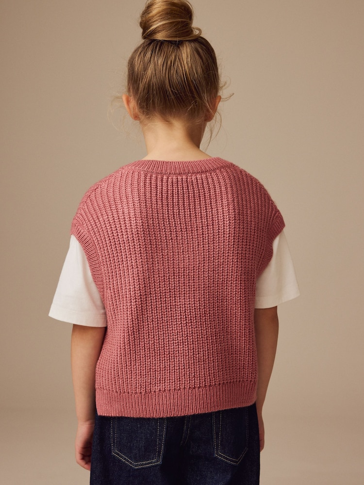 Pink Knitted Tank (3-16yrs) - Image 2 of 7