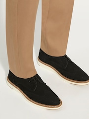 Dune London Black Bronny Brogue Wedges - Image 1 of 5