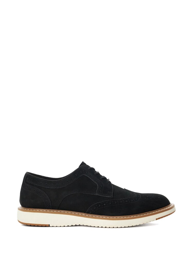 Dune London Black Bronny Brogue Wedges - Image 2 of 5