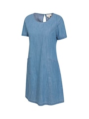 Mountain Warehouse Blue Flora Women UV Protect 100% Cotton Denim Dress - Image 3 of 5