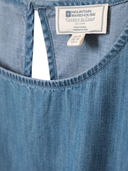 Mountain Warehouse Blue Flora Women UV Protect 100% Cotton Denim Dress - Image 5 of 5