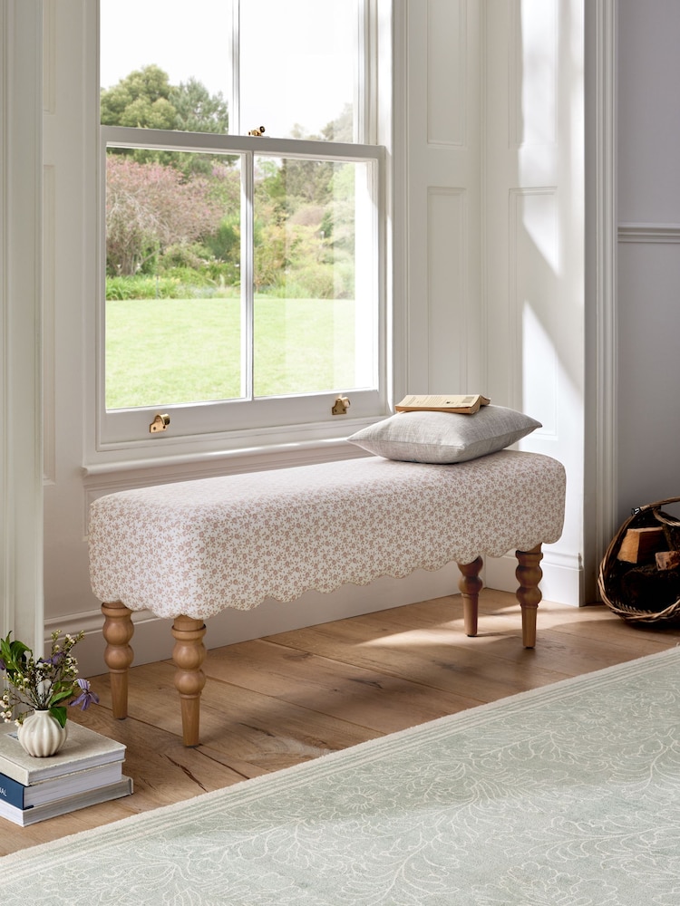 Laura Ashley Glynteg Dusky Rose Pink Bench - Image 1 of 7