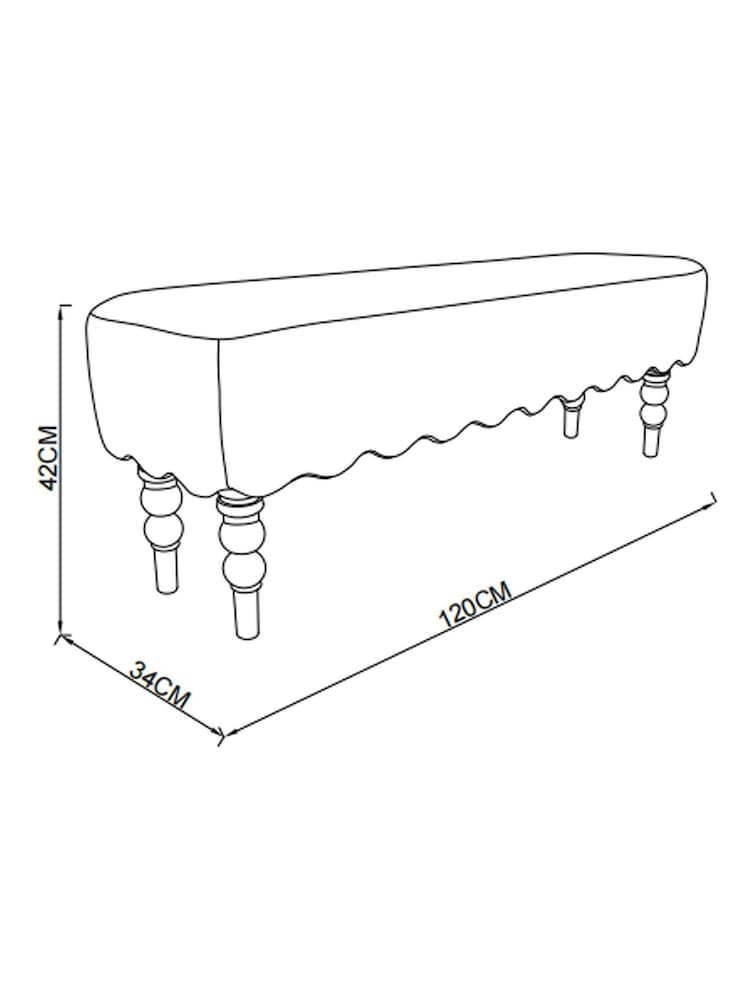 Laura Ashley Glynteg Dusky Rose Pink Bench - Image 7 of 7