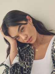 Gold Plated Sterling Silver Oval Hoop Earrings - Image 7 of 7