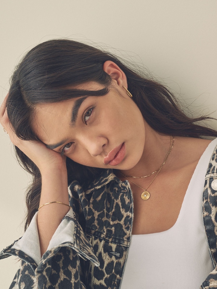 Gold Plated Sterling Silver Oval Hoop Earrings - Image 7 of 7