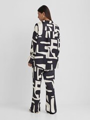4th & Reckless Black Iris Abstract Trousers - Image 2 of 5