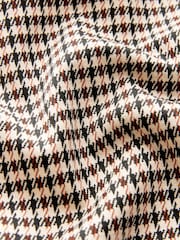 Brown Check V-Neck Ponte Pinafore Mini Dress - Image 7 of 8