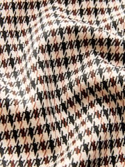 Brown Check V-Neck Ponte Pinafore Mini Dress - Image 8 of 8