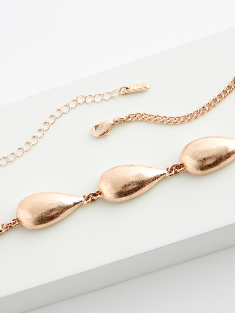 Gold Tone Teardrop Necklace - Image 5 of 5