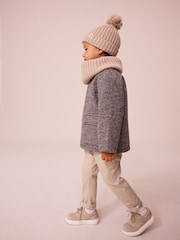 Neutral Knitted Pom Hat and Snood Set (1-10yrs) - Image 2 of 6