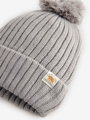 Neutral Knitted Pom Hat and Snood Set (1-10yrs) - Image 5 of 6