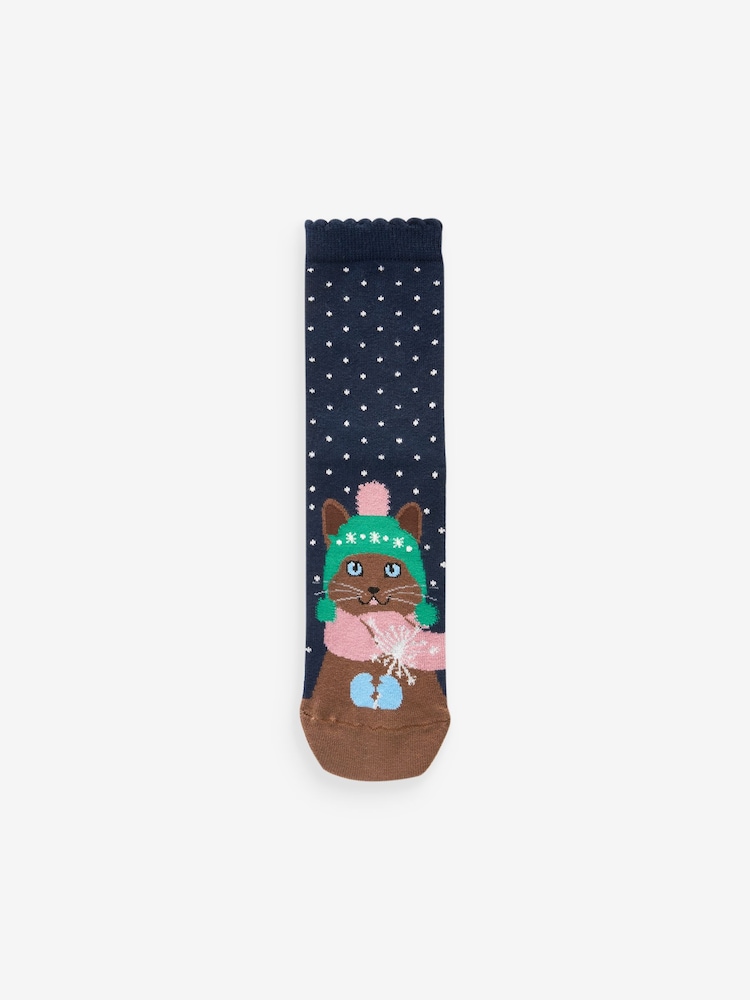 Winter Cats Ankle Socks 4 Pack - Image 4 of 6