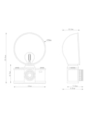Bronze Vintage Camera Rechargeable Feature Wireless Light - Image 4 of 6