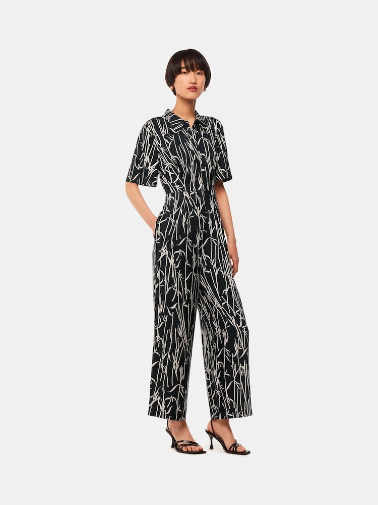 Whistles Bamboo Shoots Edina Black Jumpsuit - Image 1 of 5