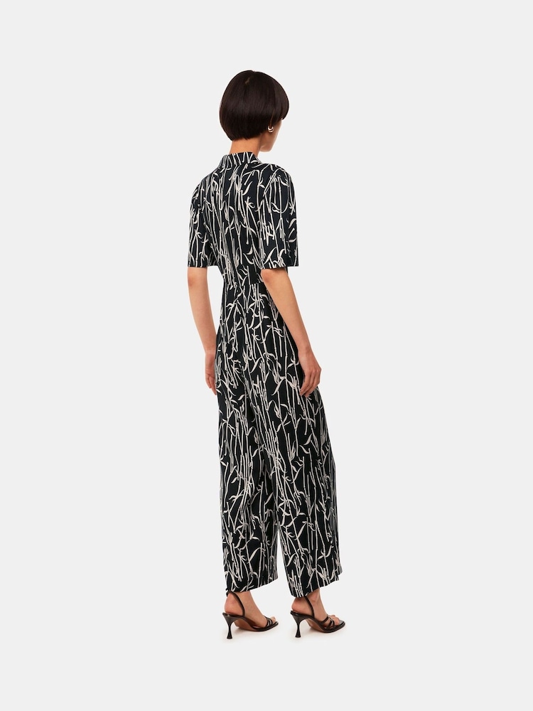 Whistles Bamboo Shoots Edina Black Jumpsuit - Image 2 of 5