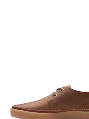 rjava - Nizki čevlji Clarks Clarkwood iz usnja z voskom Beeswax - Slika 2 iz 6