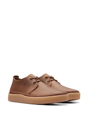 rjava - Nizki čevlji Clarks Clarkwood iz usnja z voskom Beeswax - Slika 4 iz 6